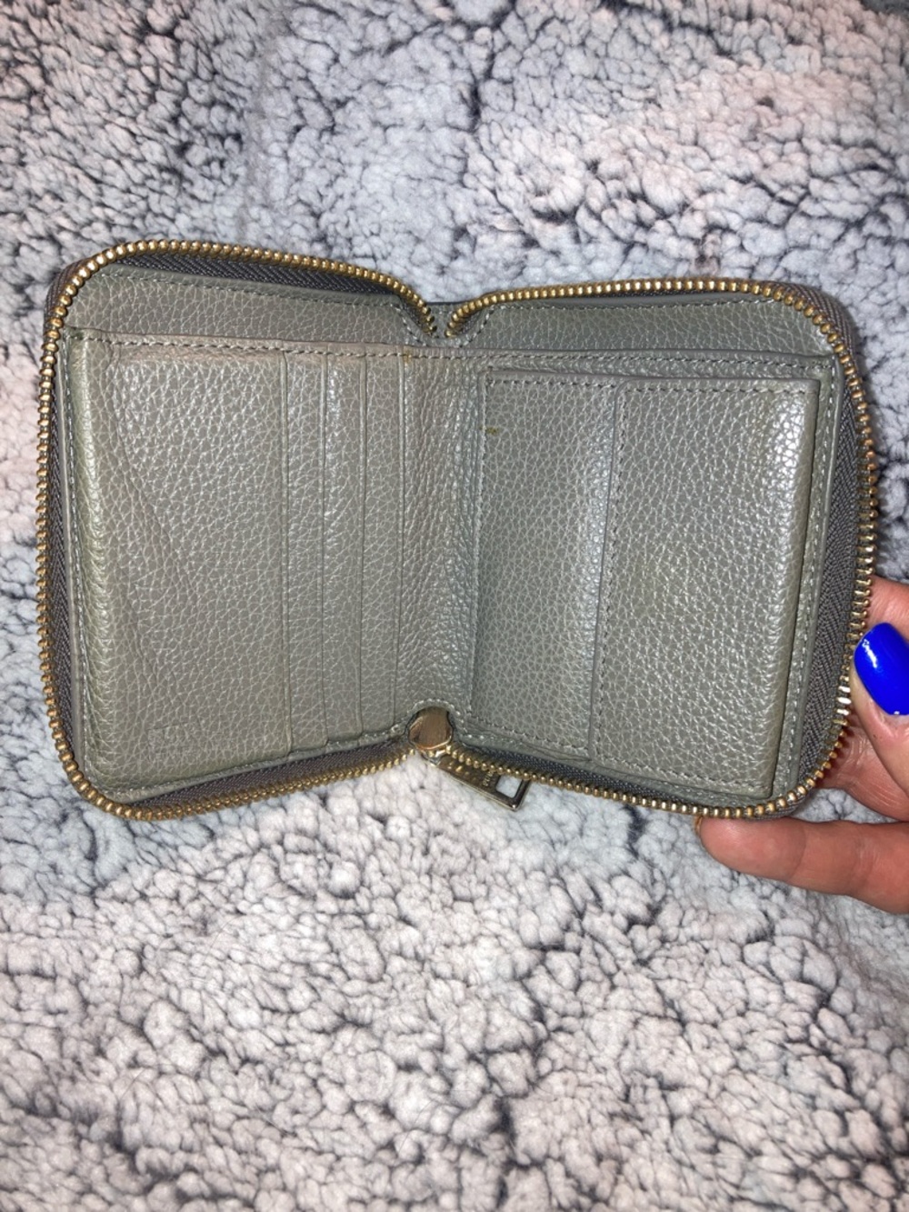 Furla Pebbled Zip-Around Wallet in gray - Picture 7 of 10